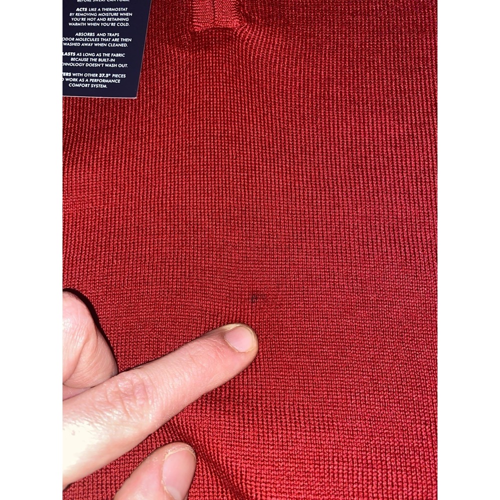 Jos. A Bank Merino Wool/Polyester 1/4 Zip Sweater Red Mens XL Preppy Casual NWT - Picture 5 of 11